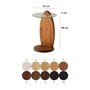 Hanah Home Mesa Auxiliar Castaño y Transparente de Cristal Templado y Madera Maciza 35x53x35 cm